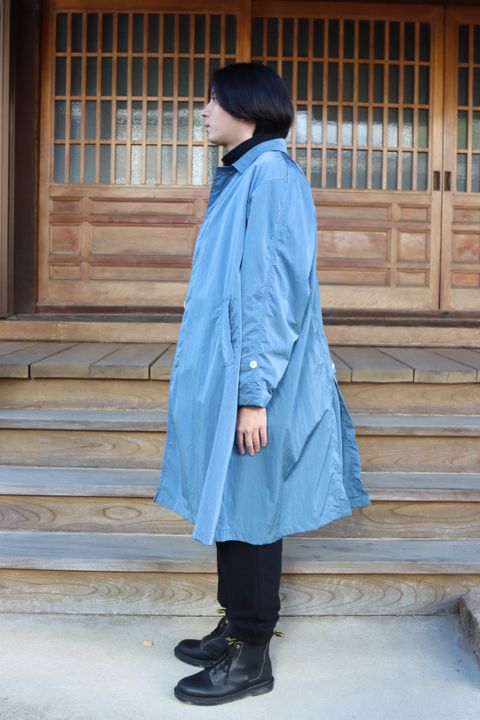 SFC SOUTIEN COLLAR COAT"Sax Blue"style.