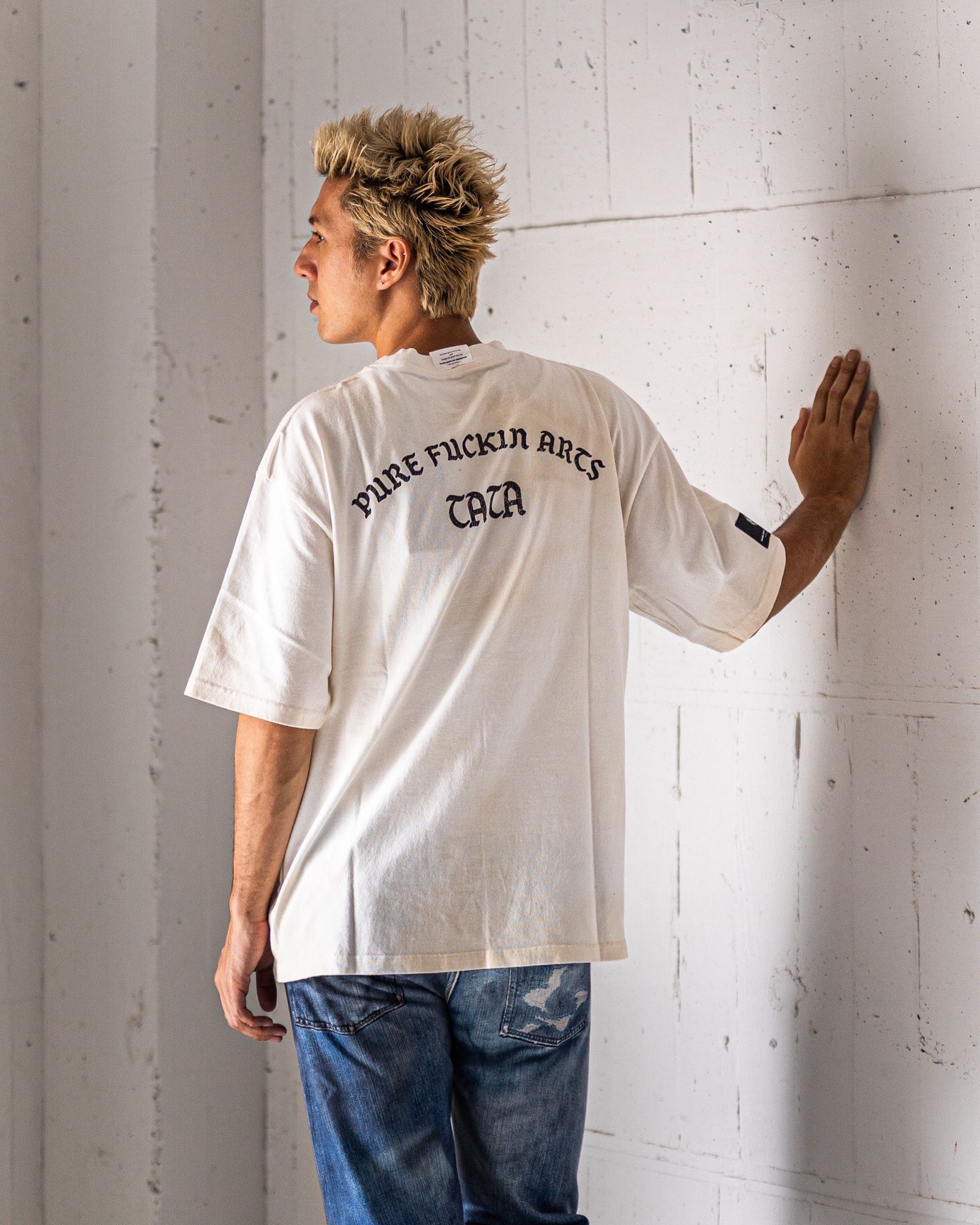 トーキングアバウト ジ アブストラクション 25AW USED PROCESSING TEE(2526AW-T-001F)WHITE☆新作発売！