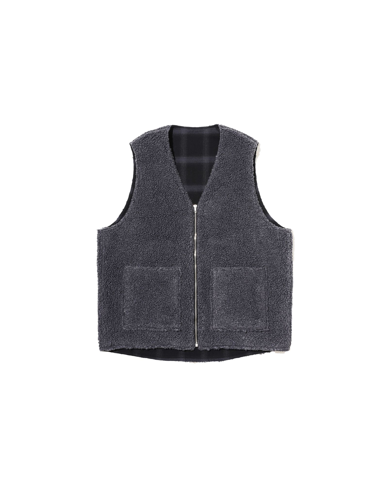 フレッシュサービスFLANNEL CHECK REVERSIBLE VEST (FSC253-30128)BLACK★10月4日(土)発売！