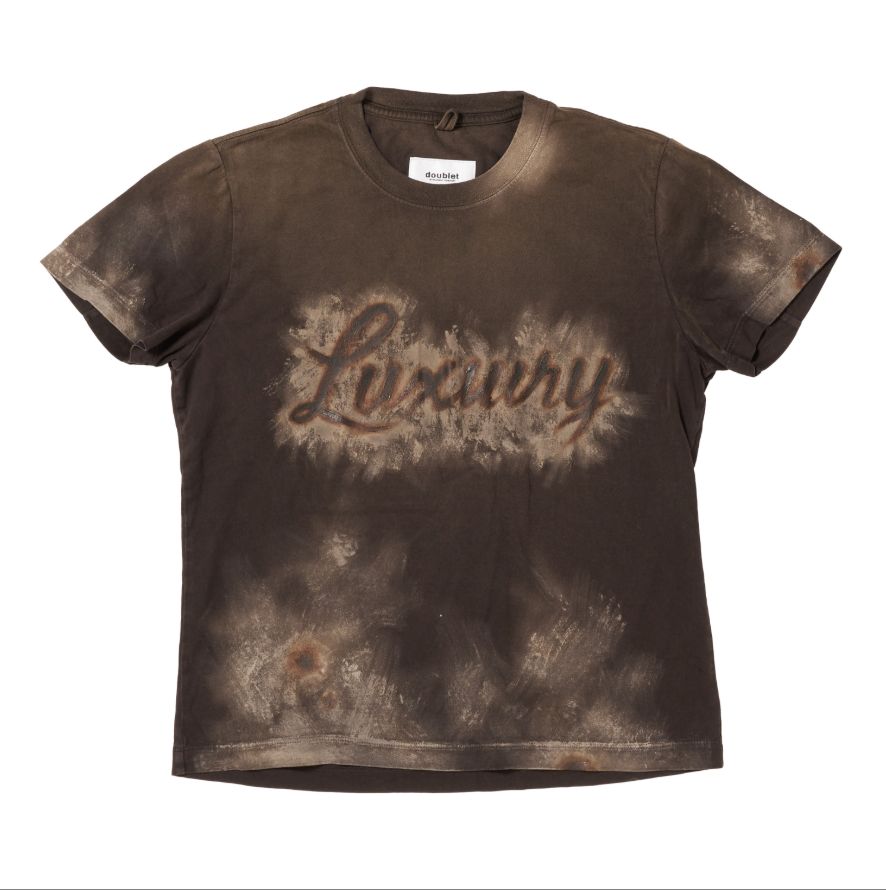 doublet ダブレット26SS LUXUARY MUD PAINT T-SHIRT (26SS40CS434) BROWN ★1月17日(土)11:00発売！