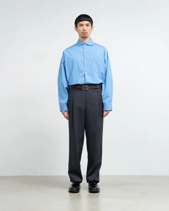 Hight Count Wide Spread Collar Shirt(GM234-50032B)BLUE