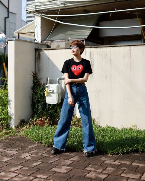 プレイコムデギャルソン RED HEART Tシャツstyle.2023.6.23