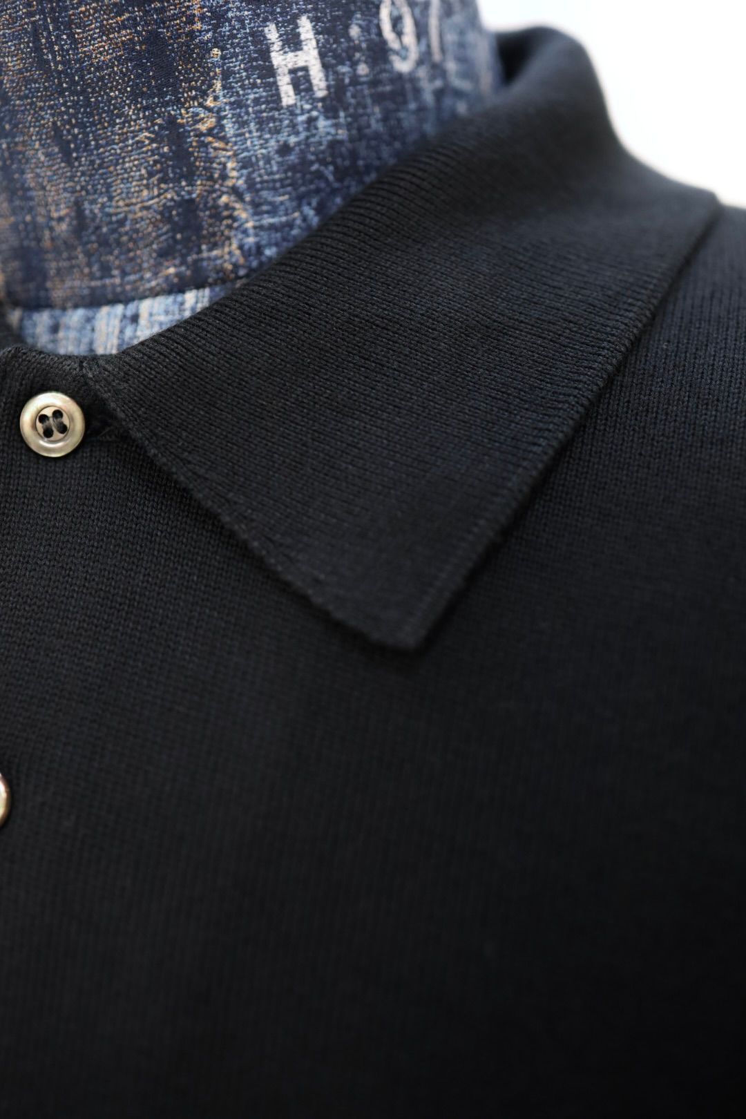 アプレッセ 2026 STYLE1 Cotton Knit L/S Polo Shirts (26SAP-03-03)BLACK☆2月7日(土)発売！