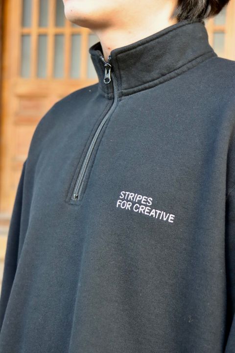 SFC HALF ZIP SWEAT"BLACK"style.
