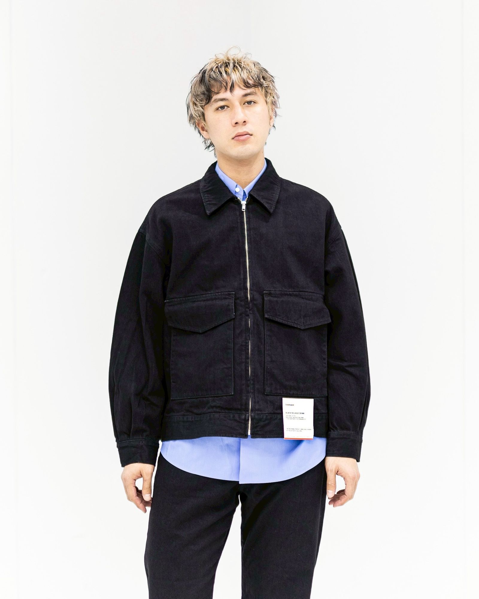 グラフペーパー Selvage Denim Zip Jacket(GU261-20056RB) BLACK_WASHED★1月24日(土)発売！