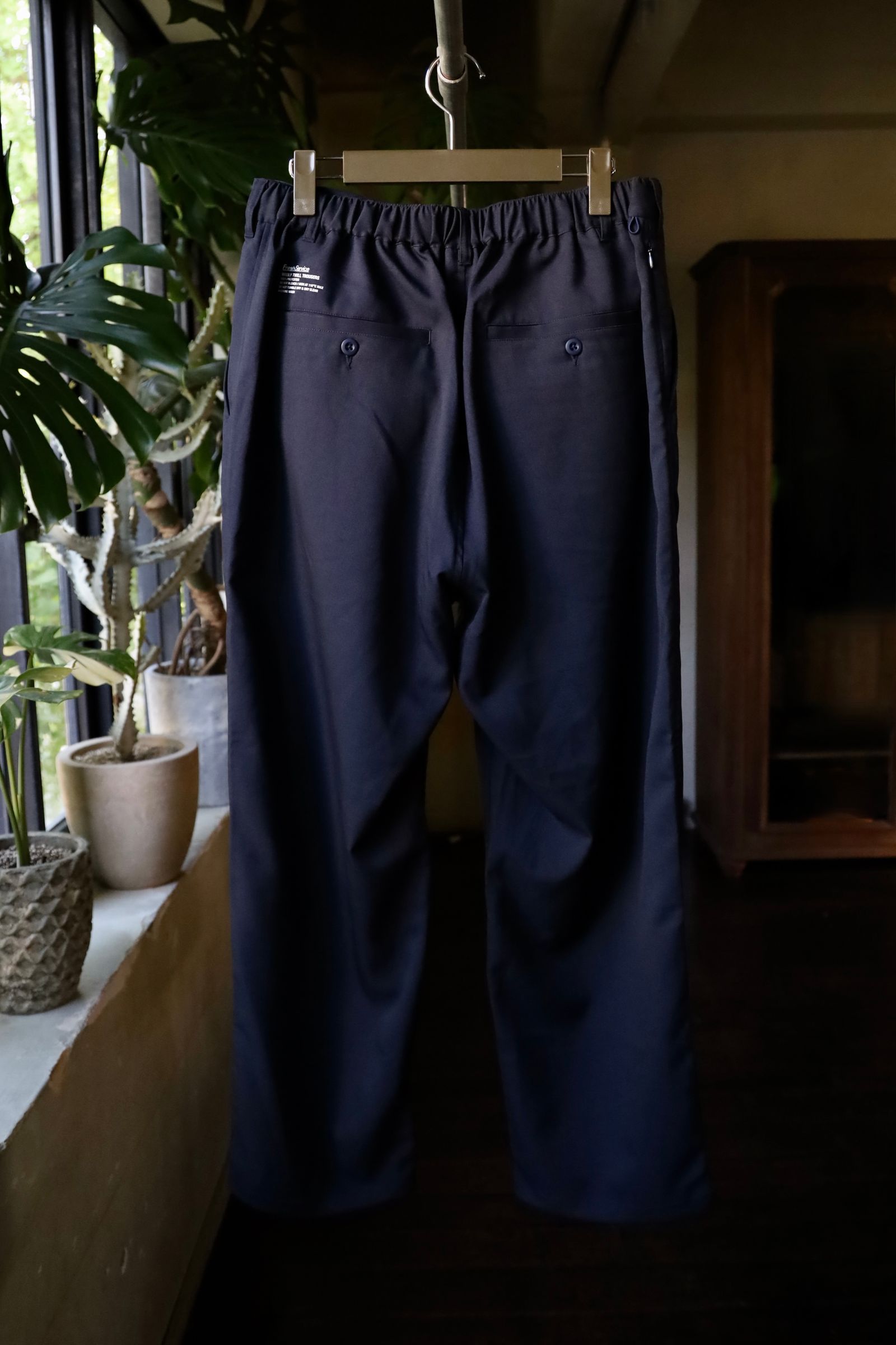 フレッシュサービス WOOLY TWILL TROUSERS(FSC243-40178)NAVY