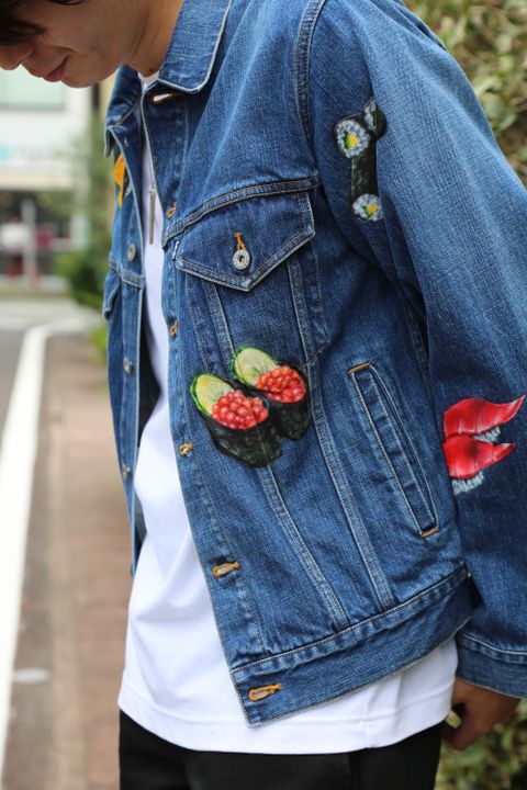 doublet FOOD HAND-PAINTED DENIM JACKET"L.BLUE"style.2020.8.8.
