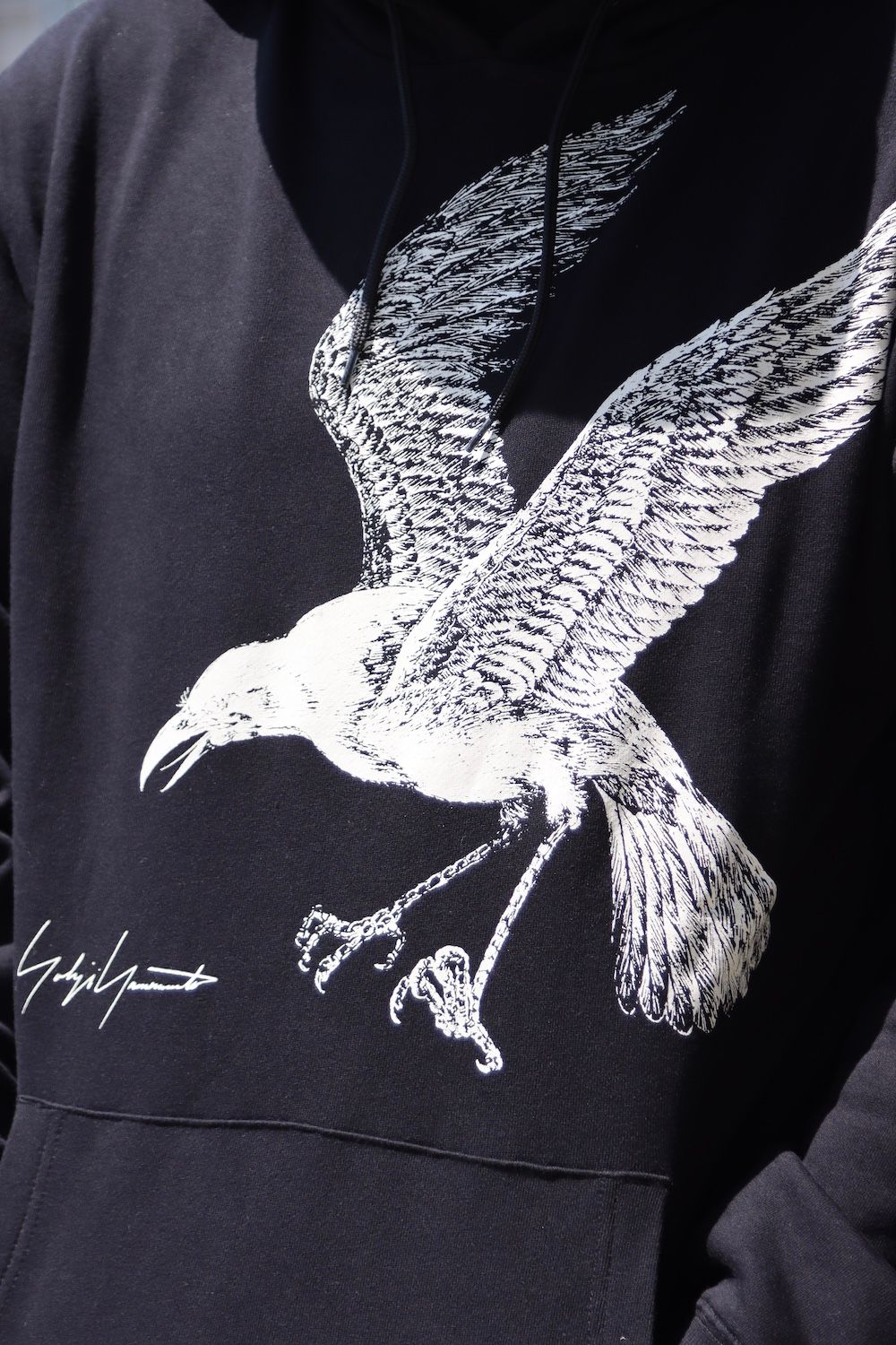 Yohji Yamamoto×New Era CROW PRINT SWEAT PULLOVER HOODIE style.2022.4.12.