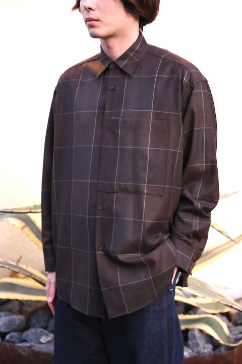 YOKE 新作OVERSIZED BIG POCKET SHIRTS"BRIWN" style.2020.928.