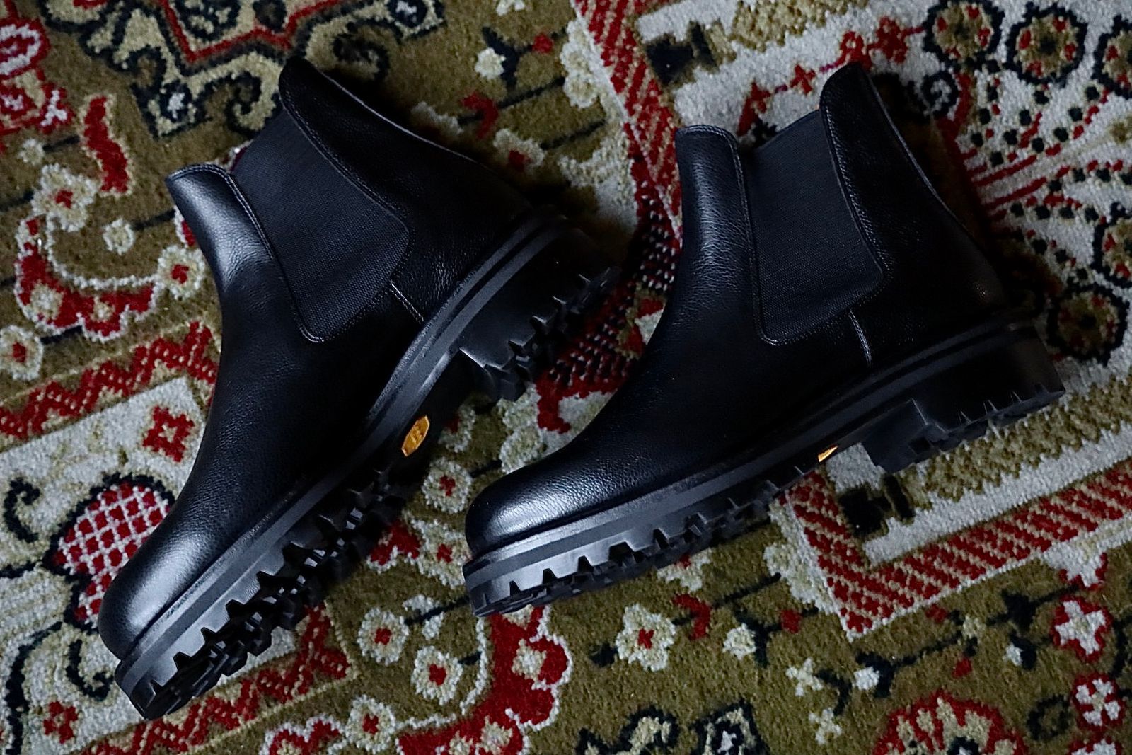 FOOTWORKSフットワークス サイドゴアブーツ Side Gore Boots in Grain Leather(F03-0001_M)BLACK☆新作発売！