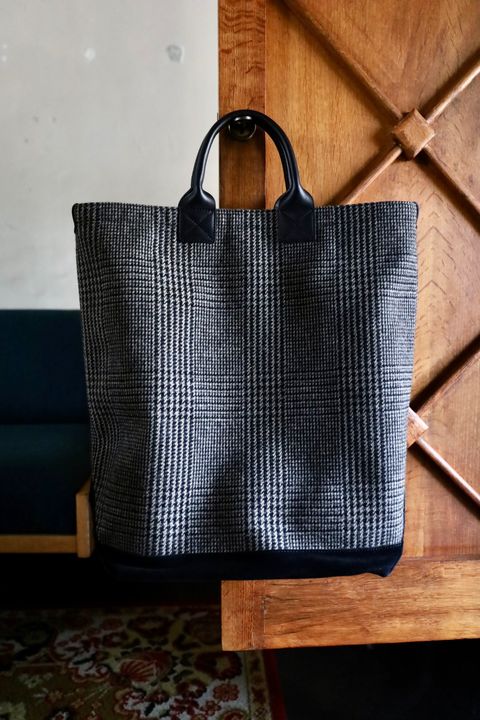 エンダースキーマ 25SA バッグ tweed tote big(xu-b-ttb)black