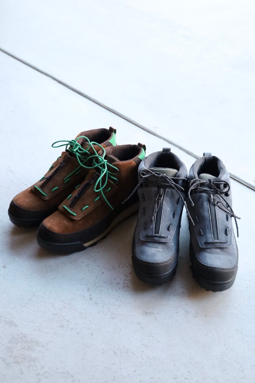 イズネス 25AW FLOW-MID SHOES is-ness×SUICOKE(25AW_40_1007AWSHOES01)BROWN×GREEN☆新作発売！