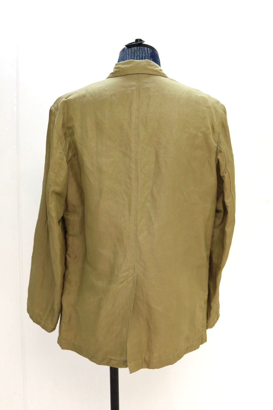 YOKE 26SS Linen Silk Kersey Double Breasted Blezer(YK26SS01207J)KHAKI