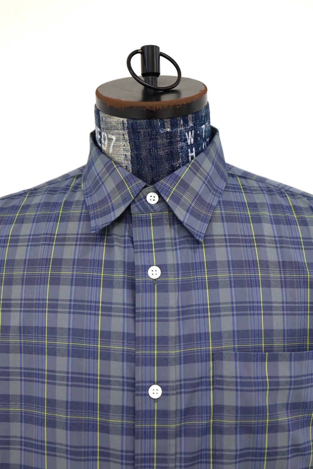 フレッシュサービス MADRAS DRY TECH REGULAR COLLAR SHIRT (FSC261-50251)NAVY★2月14日(土)発売