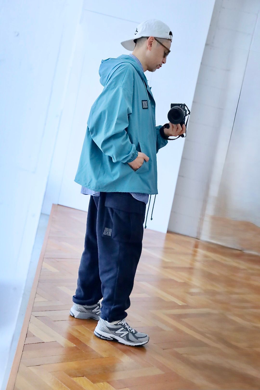 S.F.C 25SS HOODY COACH JACKET"BLUE"スタイル