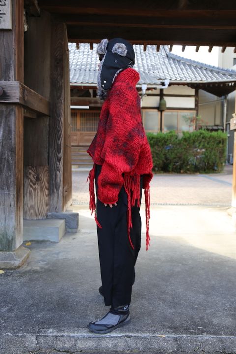 Yohji Yamamoto 朝倉ぺイント手編タートルCニット style 2020.12.16.