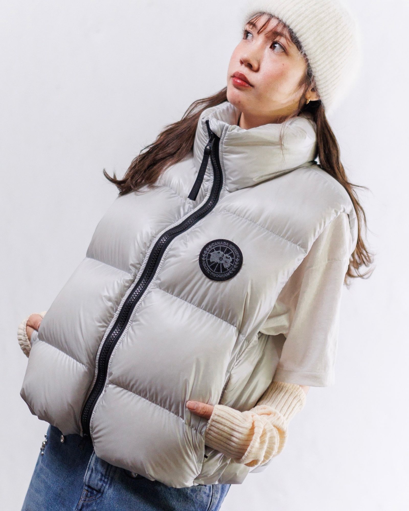 CANADA GOOSE レディース新作Cypress Puffer Vest Black Label style.2024.11.6