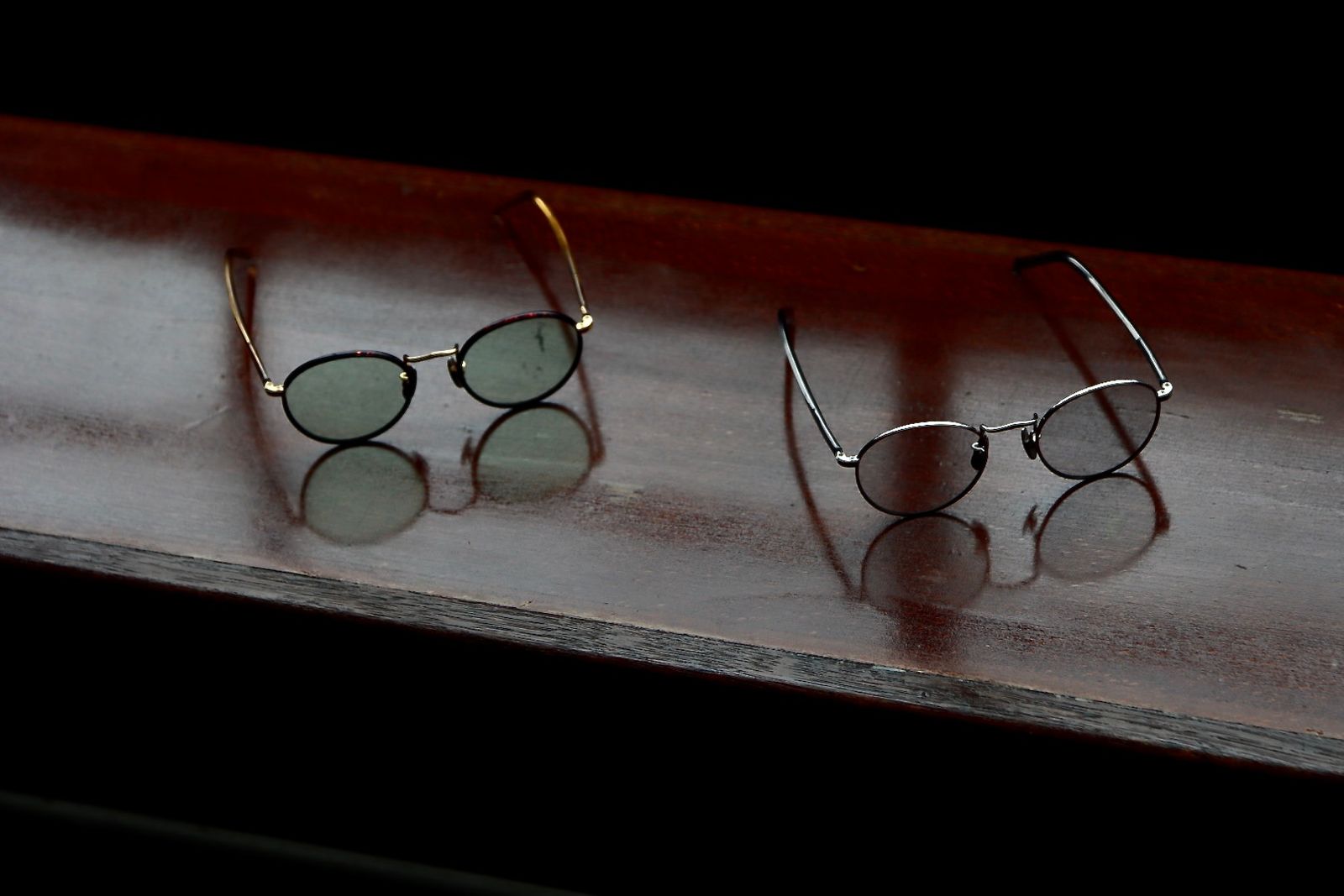 ノチノオプティカル KYOKUSUI NOCHINO-N5 #5 RICH AMBER & CHAMPAGNE GOLD × L.SMOKE GREEN