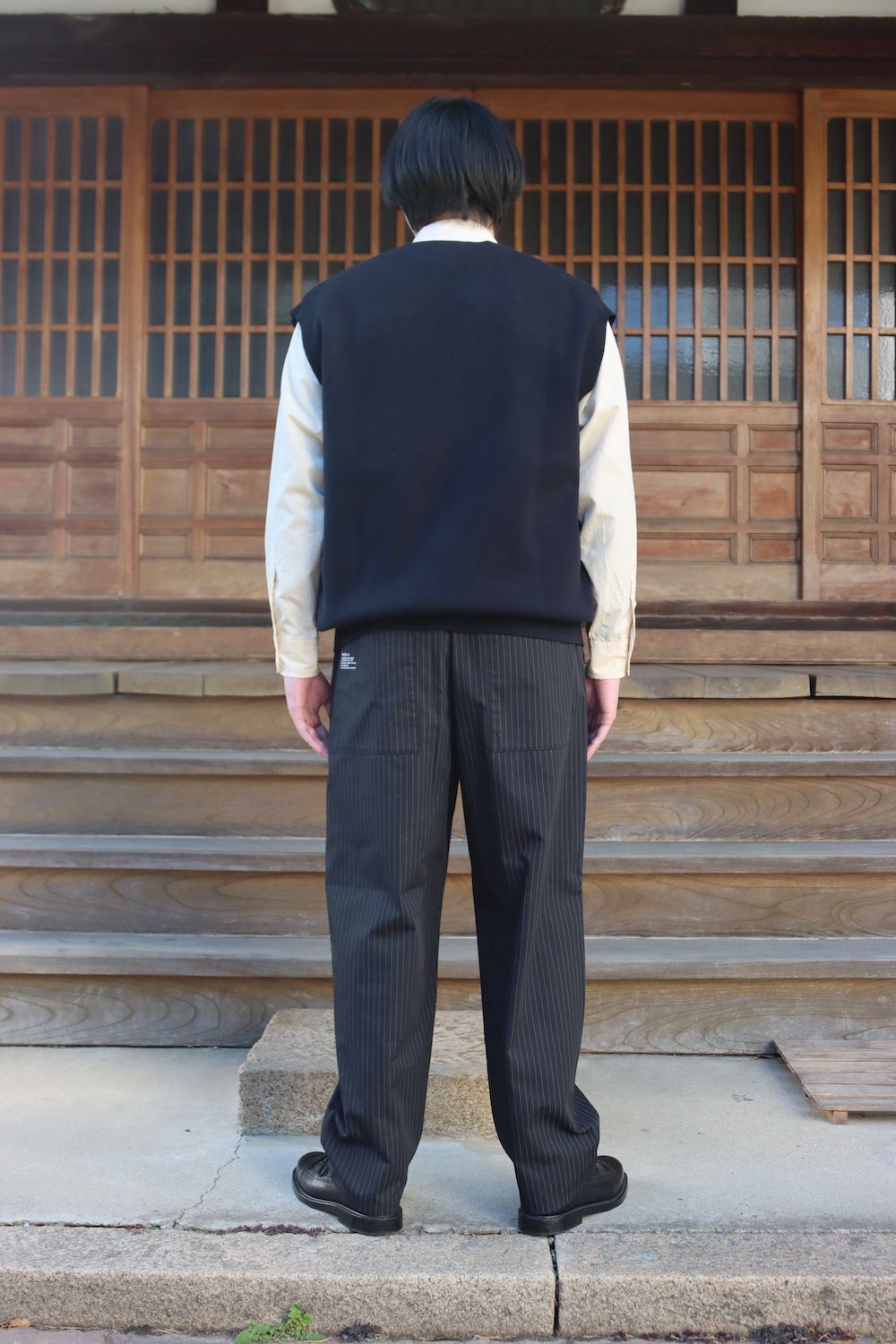 STUDIO NICHOLSON FOSS SNM MERINO KNIT VEST(783) style.2022.1.8