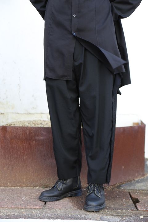 sulvam2020AW 新作Gabardine classic shirt"BLK" style.2020.9.21.