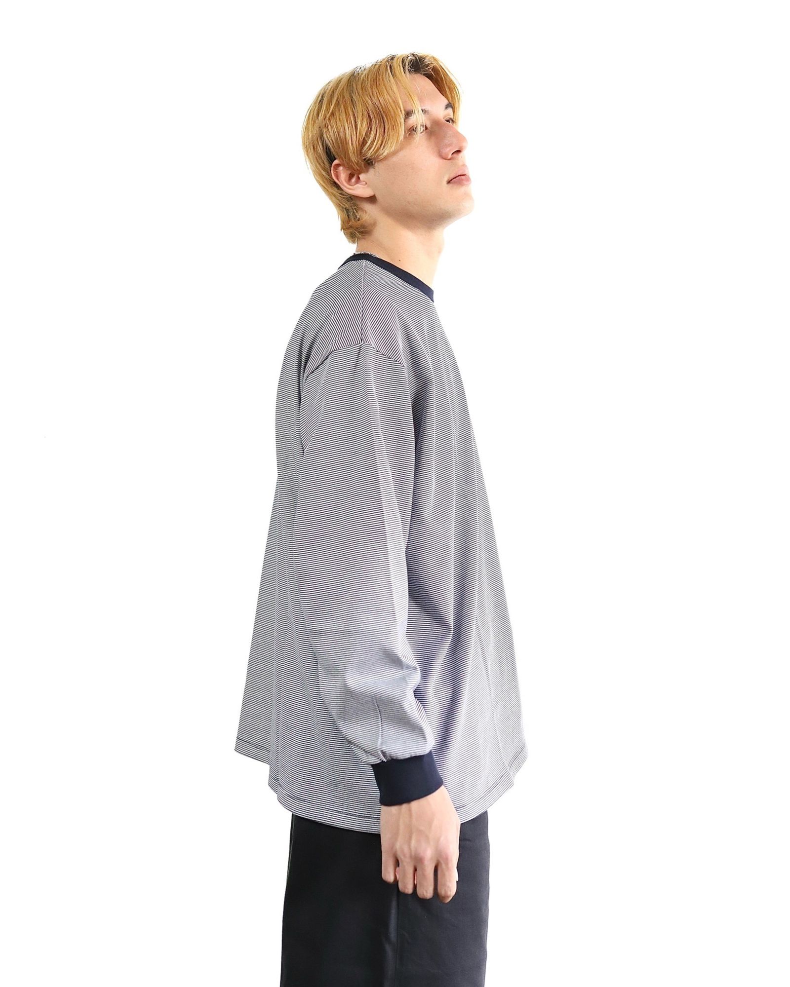 Graphpaper 24SS 新作Narrow Border L/S Tee style 2024.3.1