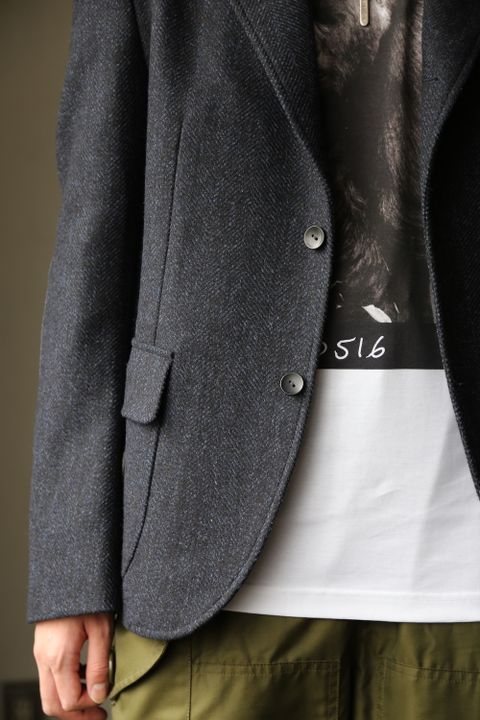 eYe JUNYA WATANABE COMME des GARCONS MAN ウールカシミヤツイード×綿デニム×綿ウィップコード(WF-J022-051) style.2020.9.12.