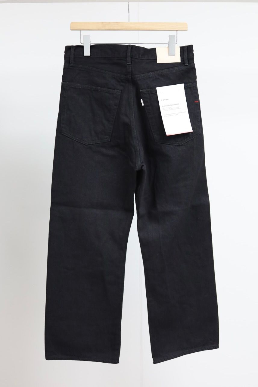 グラフペーパー Selvage Denim Five Pocket wide Straight Pants(GU261-40059RB)BLACK_WASHED★1月24日(土)発売！