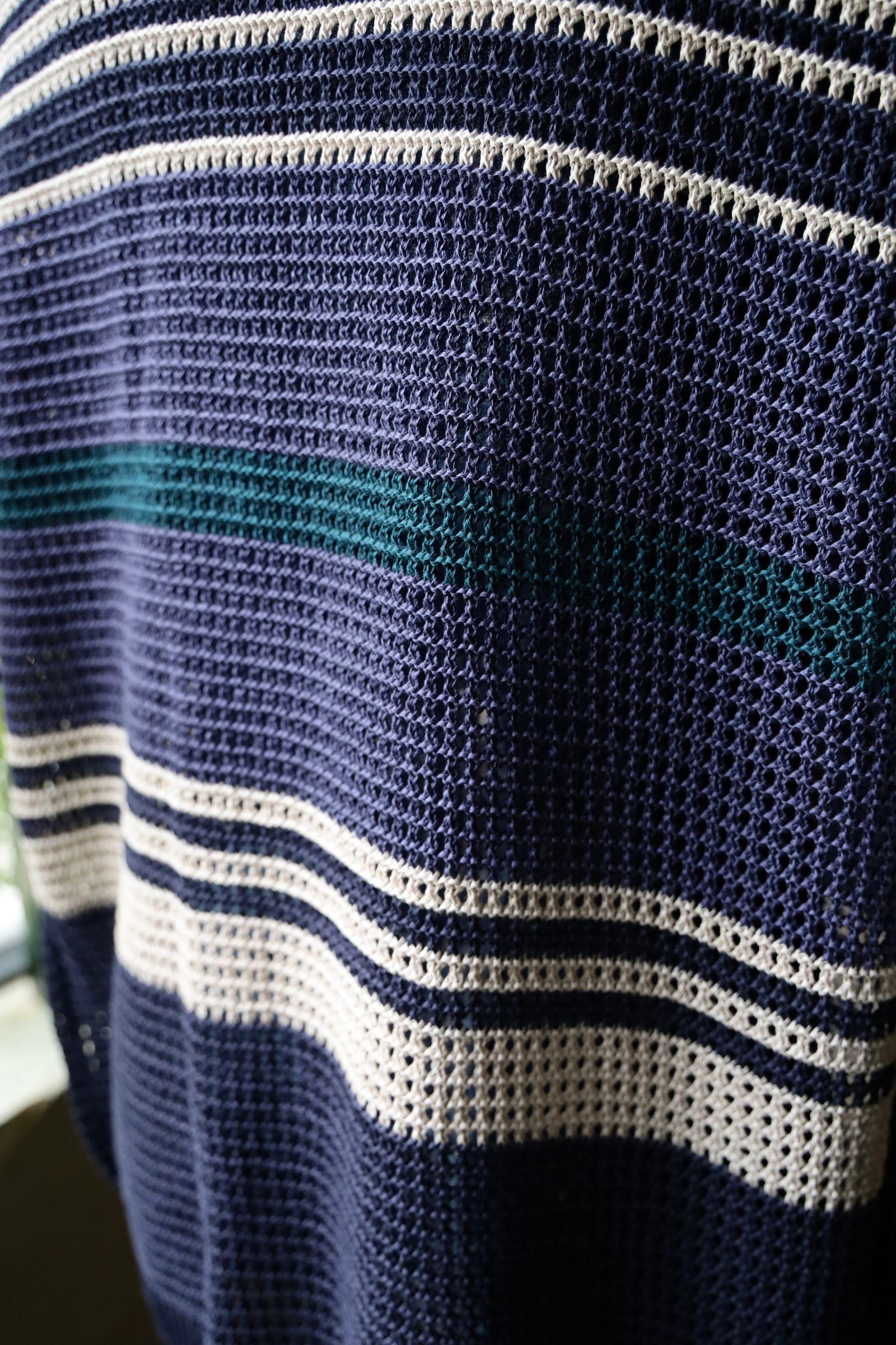 ヨーク24SS BORDER MESH KNIT SKIPPER POLO SHIRT(YK24SS0723S) NAVY×BEIGE☆5月25日(土)発売！