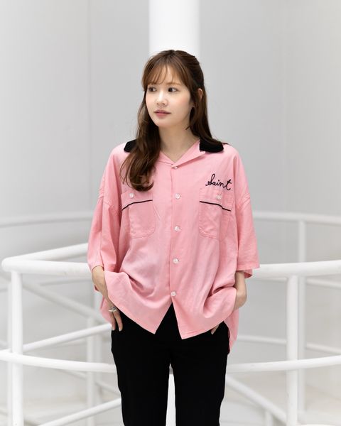 セントマイケル 26SS BOWLING SHIRT(SM-MK8-0000-036)PINK☆4月29日(水)新作発売！
