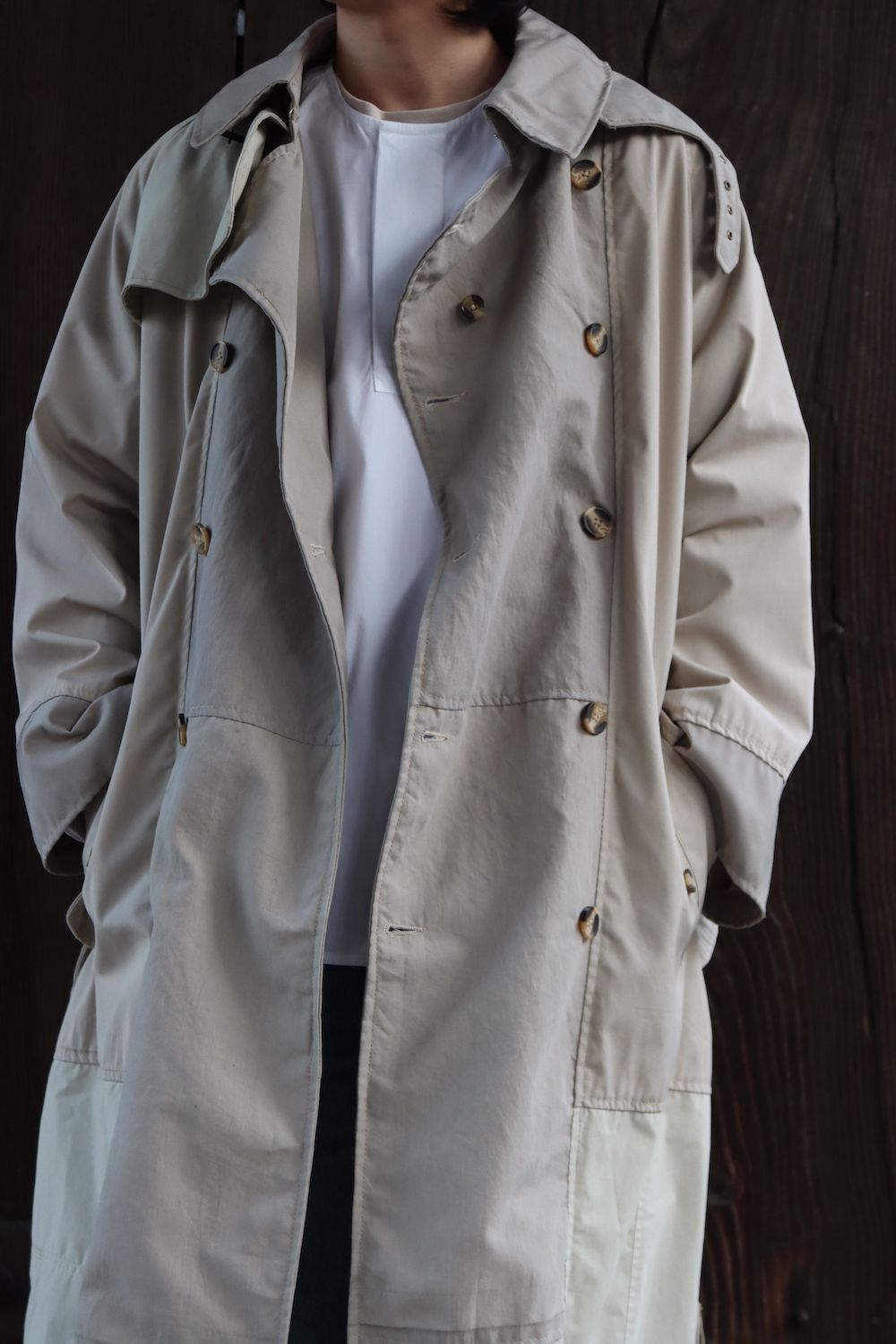 SEEALL RECONSTRUCTED TRENCH COAT(SAU23 CT601) MIX style. 2022.03