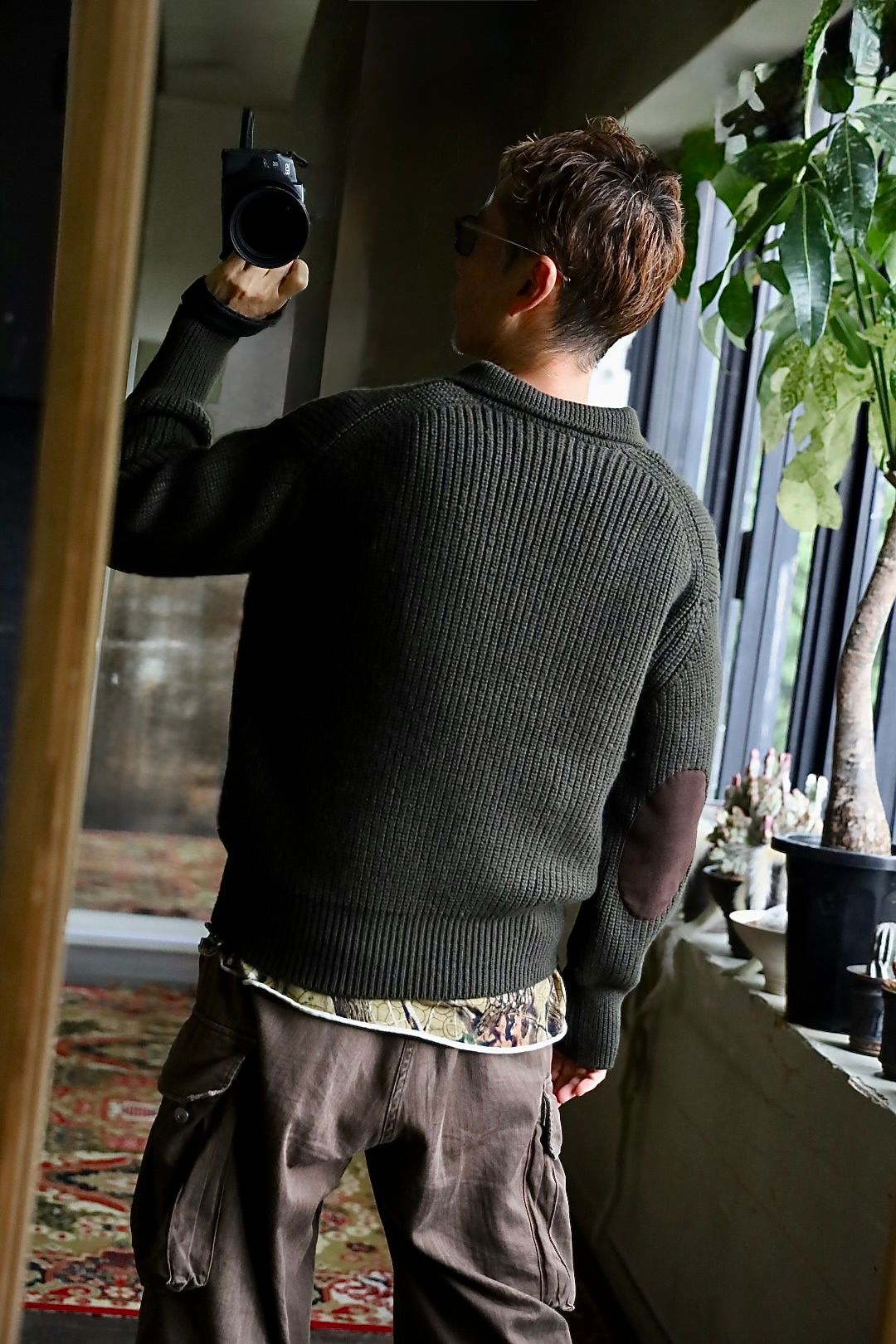 マーカウェア 26AW RIBBED POLO COLLAR JUMPER(A26C24SW02C)DARK OLIVE☆新作発売！