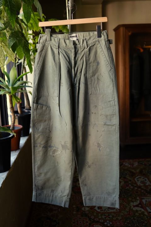 BOW WOW 25FWバウワウ REPAIRED USAF MECHANIC PANTS(BW252-RUMP) AGED SAGE GREEN★10月25日(土)発売！