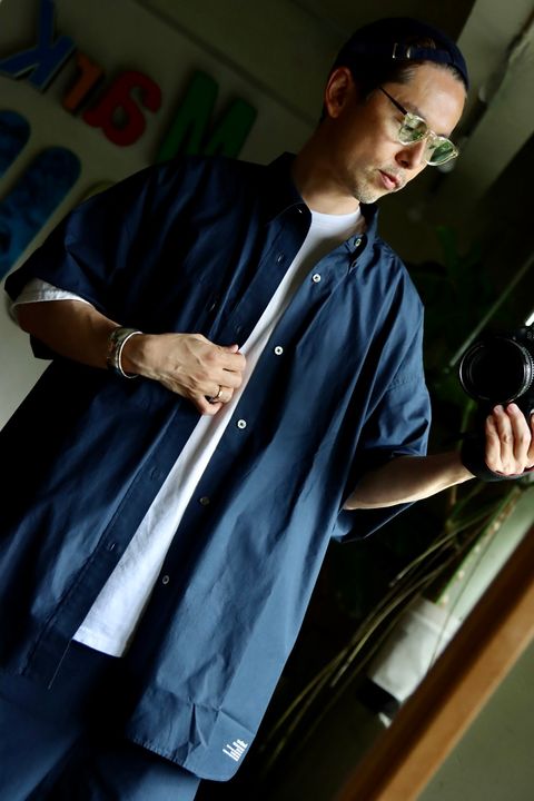 FreshService UTILITY S/S B.D SHIRT"NAVY"スタイル