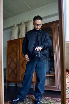 A.PRESSE Vintage Silk Flight Custom Jacketスタイル.2025.10.28.