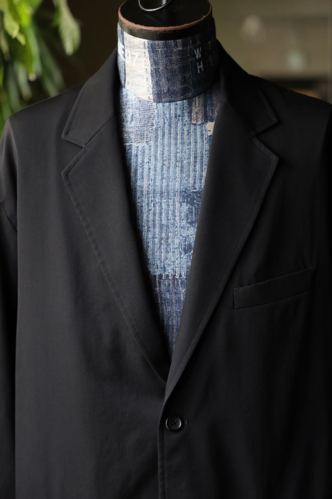 グラフペーパー 25AW Fulled Wool Gabardine Oversized Jacket(GM253-20325)BLACK