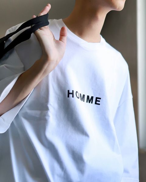 COMME des GARCONS HOMME コムデギャルソンオム 23AW 綿天竺ロゴプリントTシャツスタイル