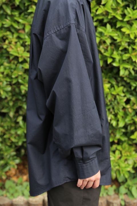 Graphpaper Broad L/S Oversized Regular Collar Shirt style. 2021.06.23.