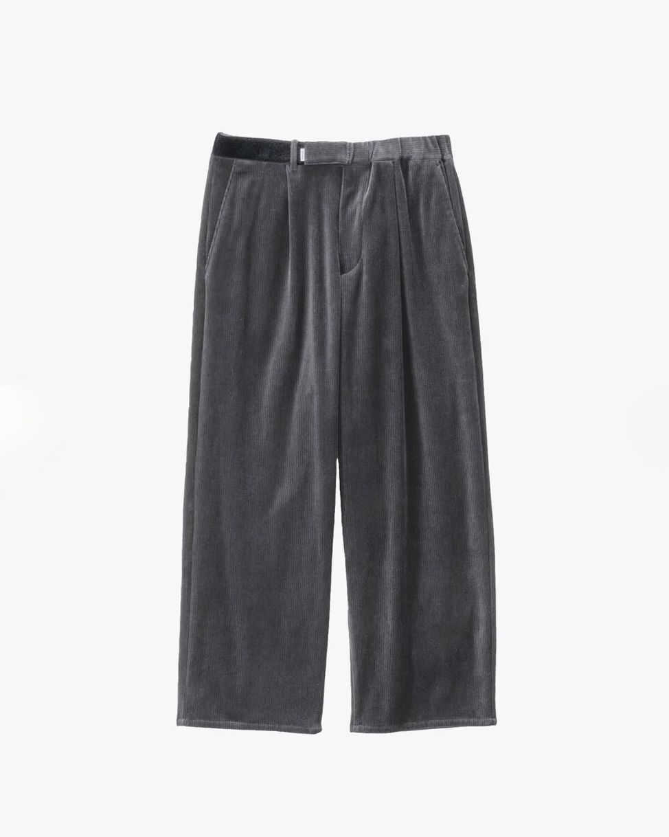 グラフペーパー Soft Knit Corduroy Wide Tapered Chef Pants(GM263-40112B)GRAY☆9月5日(土)発売！