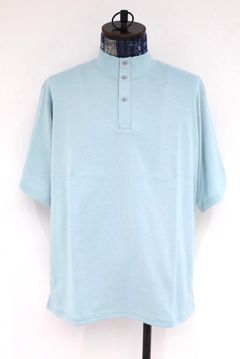 グラフペーパー26SS Tri Spun Cotton S/S Henley High Neck Tee(GM261-70350)SMOKE BLUE☆2月28日(土)発売！