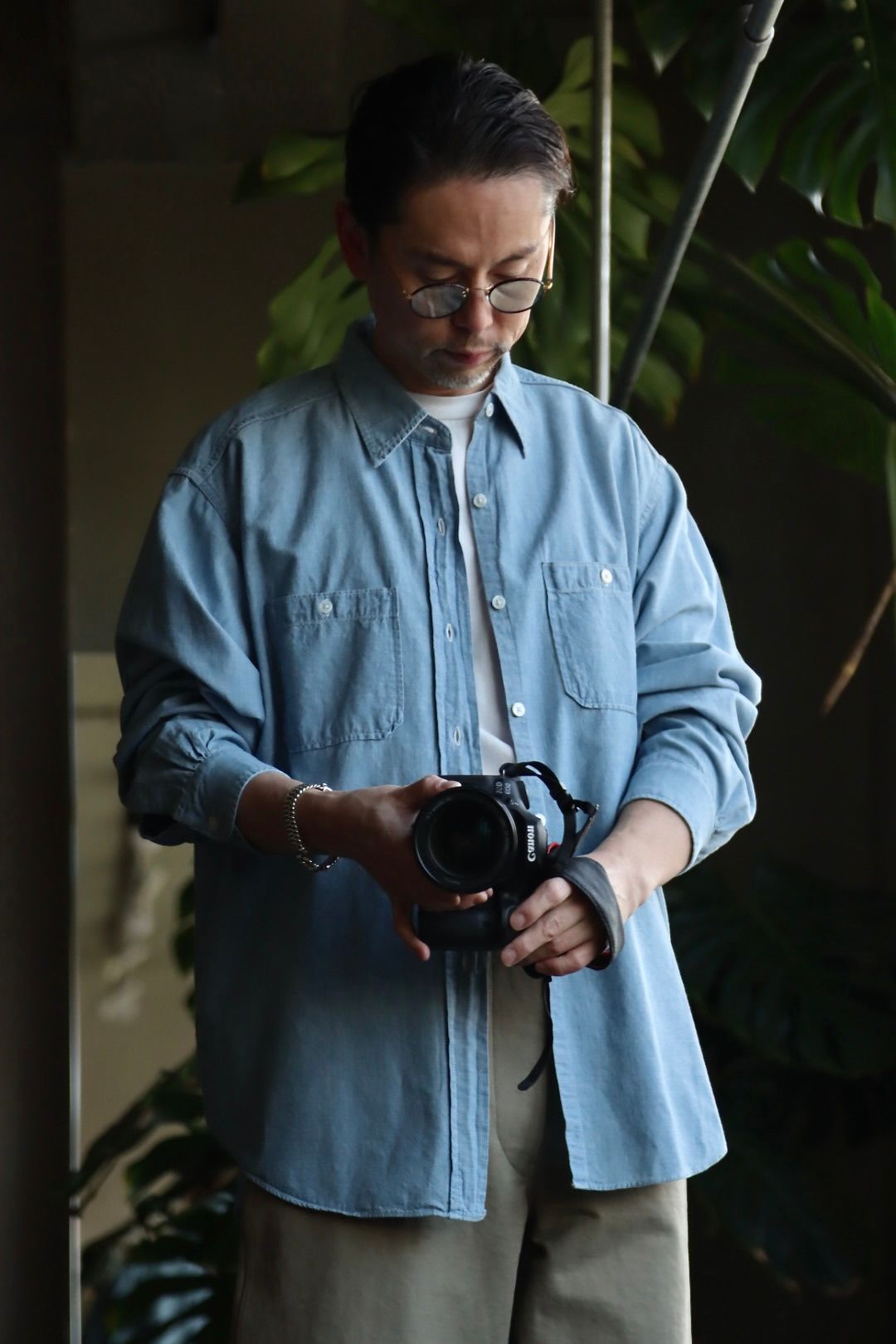 アプレッセ23SSデニムシャツ Washed Chambray Shirt(223SAP-02-01H)INDIGO