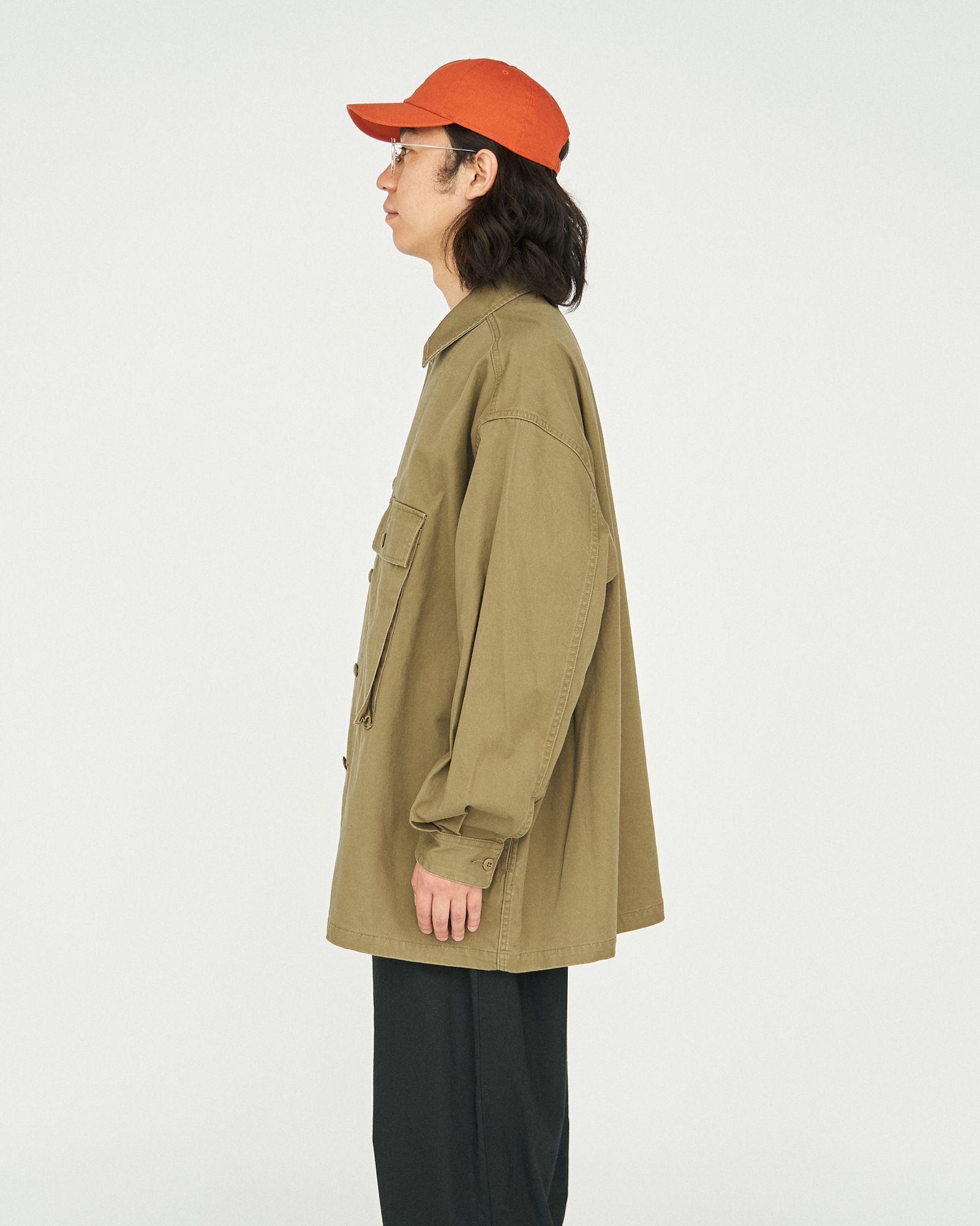 フレッシュサービス UTILITY FATIGUE SHIRT(FSC251-20138)GREEN(TAN)