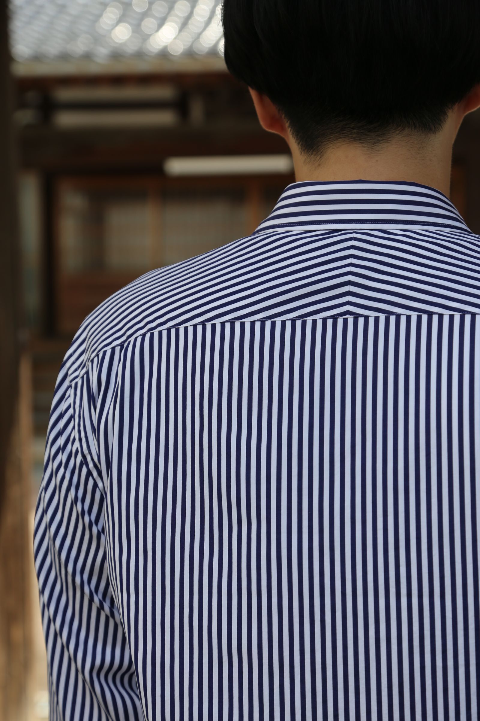 トップス A.PRESSE Regular Collar stripe Shirt A.PRESSE Regular Collar Shirt