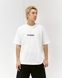 コムデギャルソンオム ロゴプリントTシャツ(HQ-T103-051)WHITE☆4月3日(金)発売！