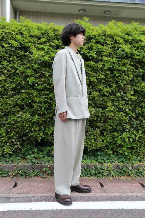 YOKE SIDE OPEN COUBLE-BREASTED JACKET(YK21SS0193J) style. 2021.04.23.