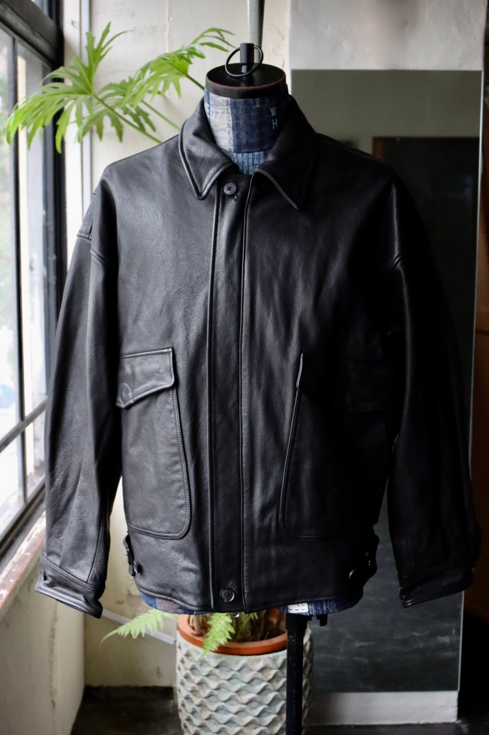 ヨーク 25FW LEATHER FLIGHT JACKET(YK25FW01017B)BLACK☆9月6日(土)発売！
