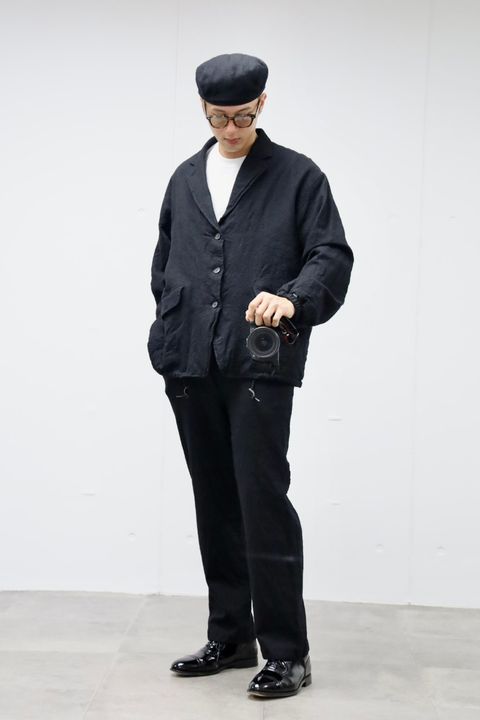 COMME des GARCONS HOMME ウールサージ製品縮絨ジャケット&パンツ セットアップスタイル