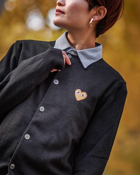 PLAY COMME des GARCONS 新作ROUND NECK CARDIGAN style.2024.12.9