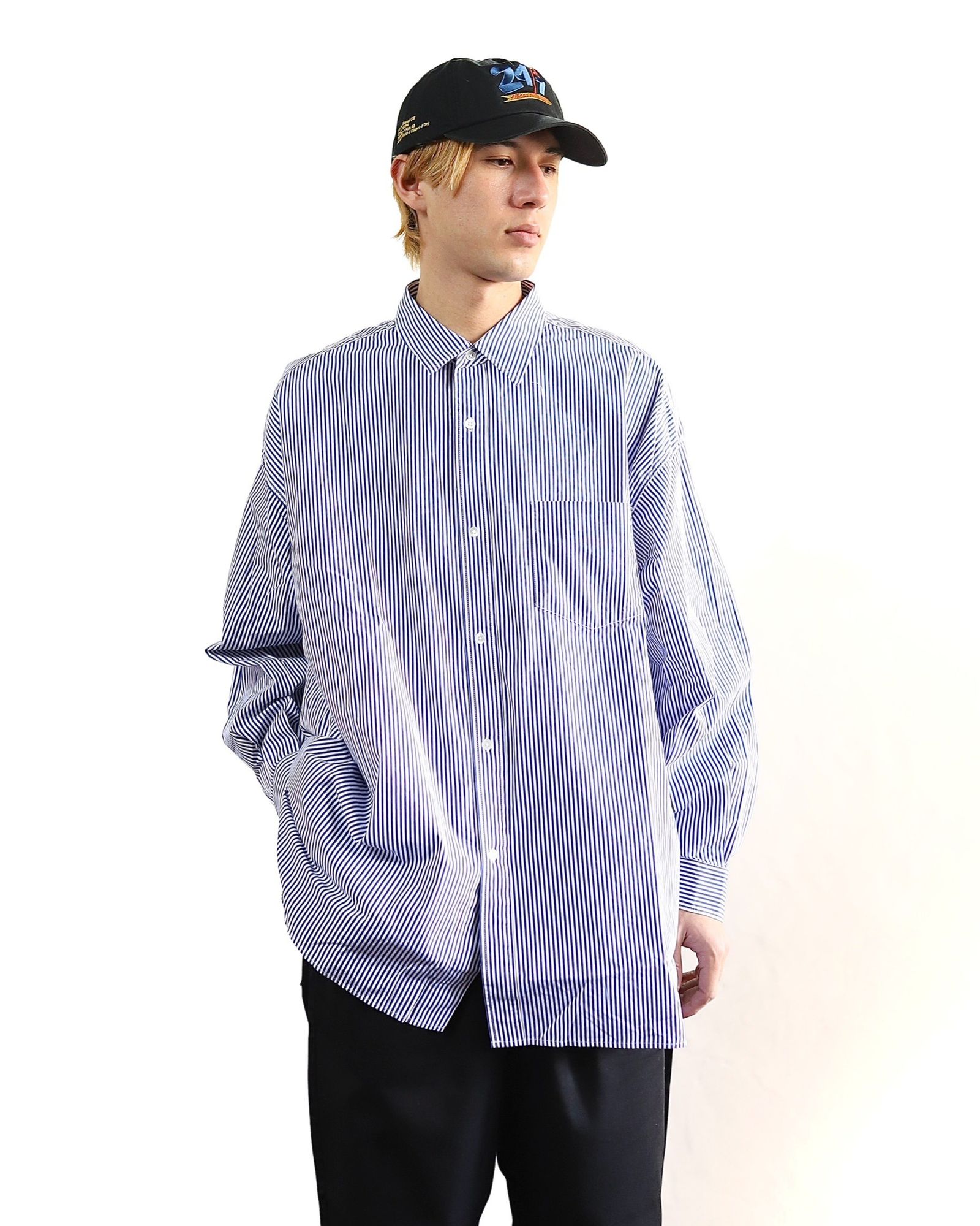 FreshService 24SS CORPORATE UNIFORM L/S SHIRT(BLUE STRIPE