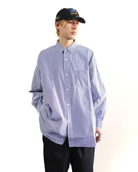 FreshService 24SS CORPORATE UNIFORM L/S SHIRT(BLUE STRIPE) style 2024.3.8