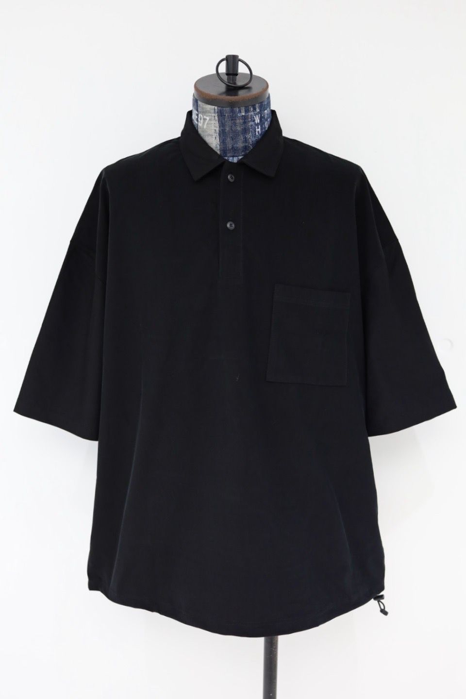 コムデギャルソンオム26SS ストレッチカルゼポロシャツ(HQ-T016-051)BLACK☆5月1日(金)発売！